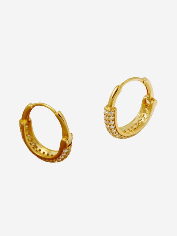 Cubic Zirconia Hoop Earrings