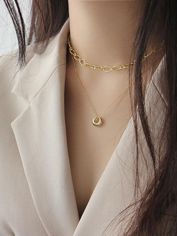 Geometric Ring Necklace