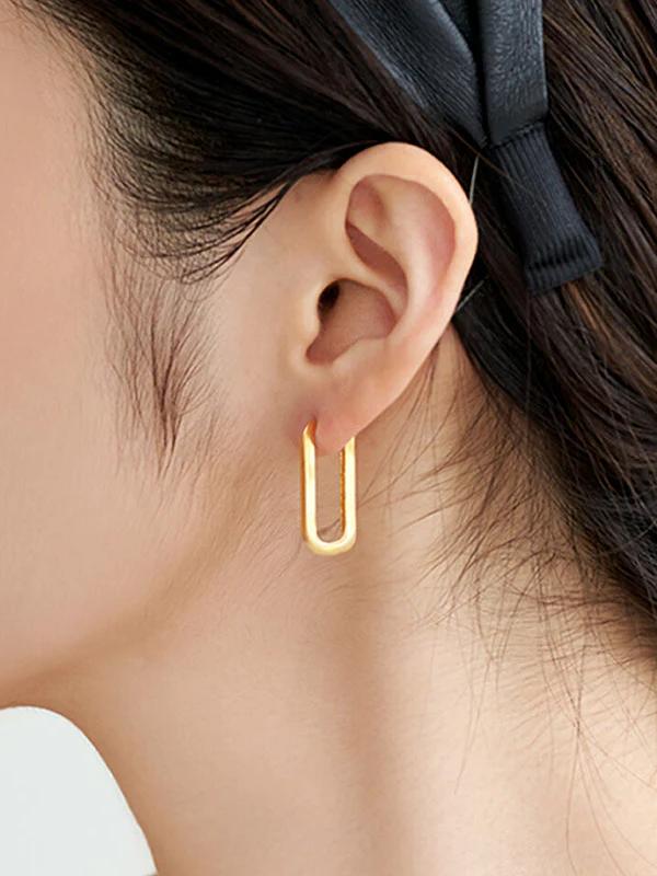 Rectangular Hoop Earrings