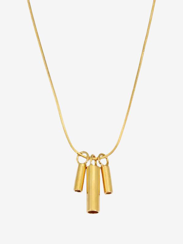 Three tubular Necklace