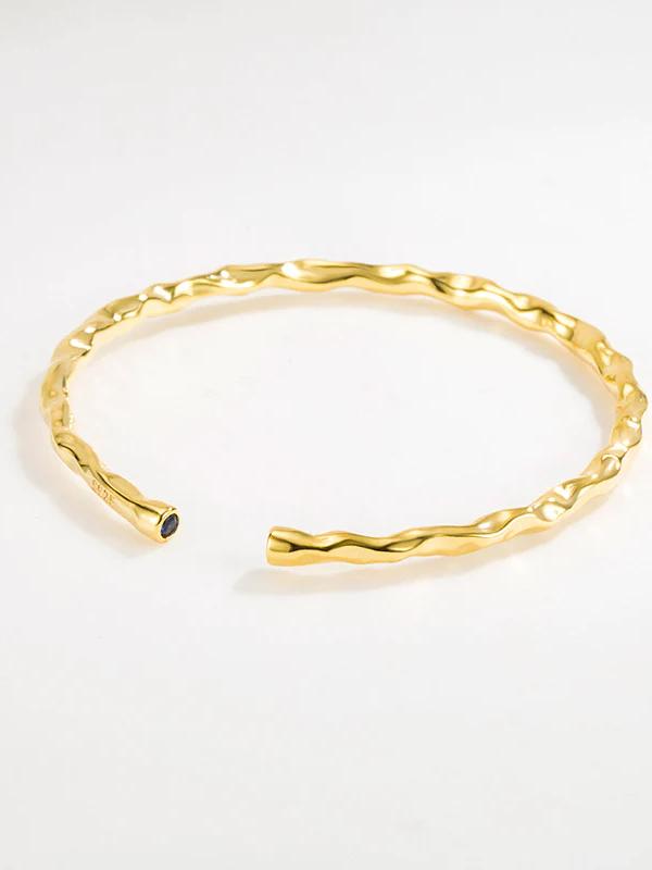 Loris Azzaro Wavy Line Cuff Bracelet