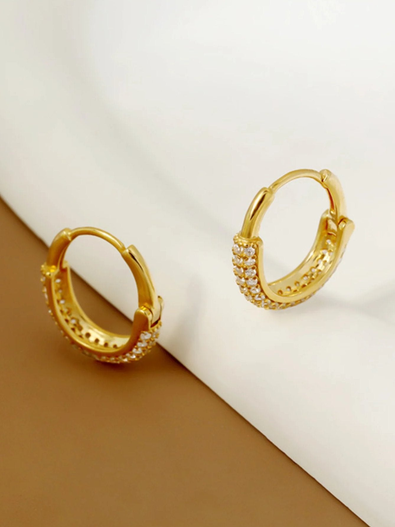 Cubic Zirconia Hoop Earrings